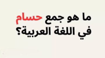 «للأذكياء اللغة العربية»… هل تعلم ما هو جمع كلمة حسام في اللغة العربية؟