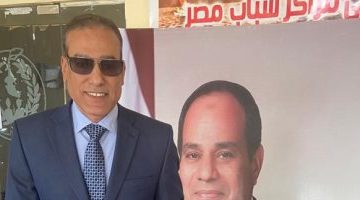 مصطفى عزام رئيس أندية سيتى كلوب يدلى بصوته بانتخابات الرئاسة فى الشيخ زايد