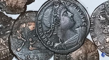 كنز قرب الشاطئ.. غواص يعثر بالصدفة على عشرات الآلاف من العملات القديمة (فيديو)