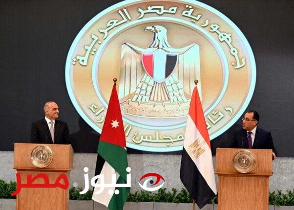 رئيس الحكومة: نسعى خلال المرحلة الحالية لزيادة حجم التبادل التجاري بين مصر والأردن