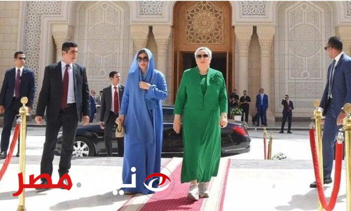 زوجة الرئيس السيسي وحرم سلطان عمان تلتقيان في العاصمة الإدارية