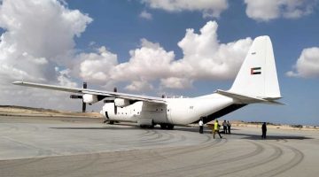 مطار العريش يستقبل طائرتي مساعدات إماراتية لصالح الفلسطينيين في غزة